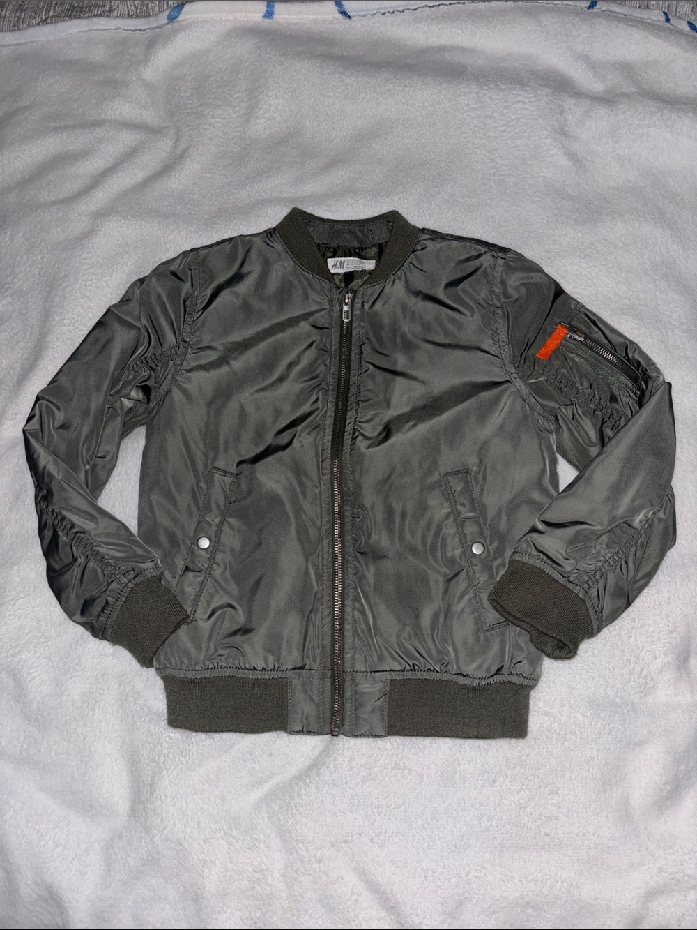 H&M Boy's Olive Bomber Jacket with
